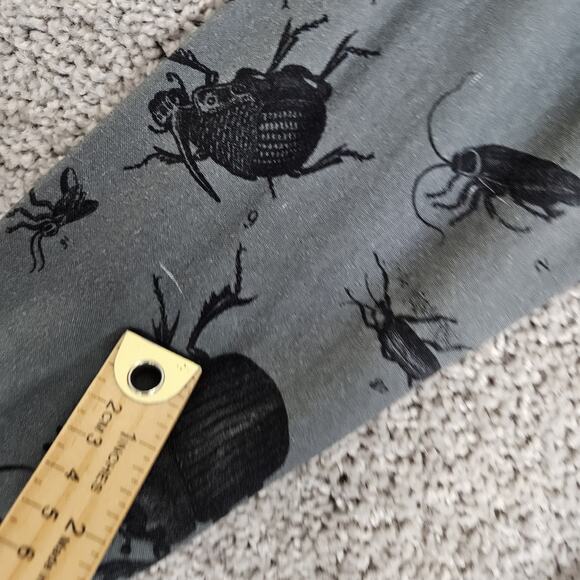 Disturbia Dress Womens 2 Gray Parasite Smock Mini Insects AOP Goth Feminine - Picture 16 of 16